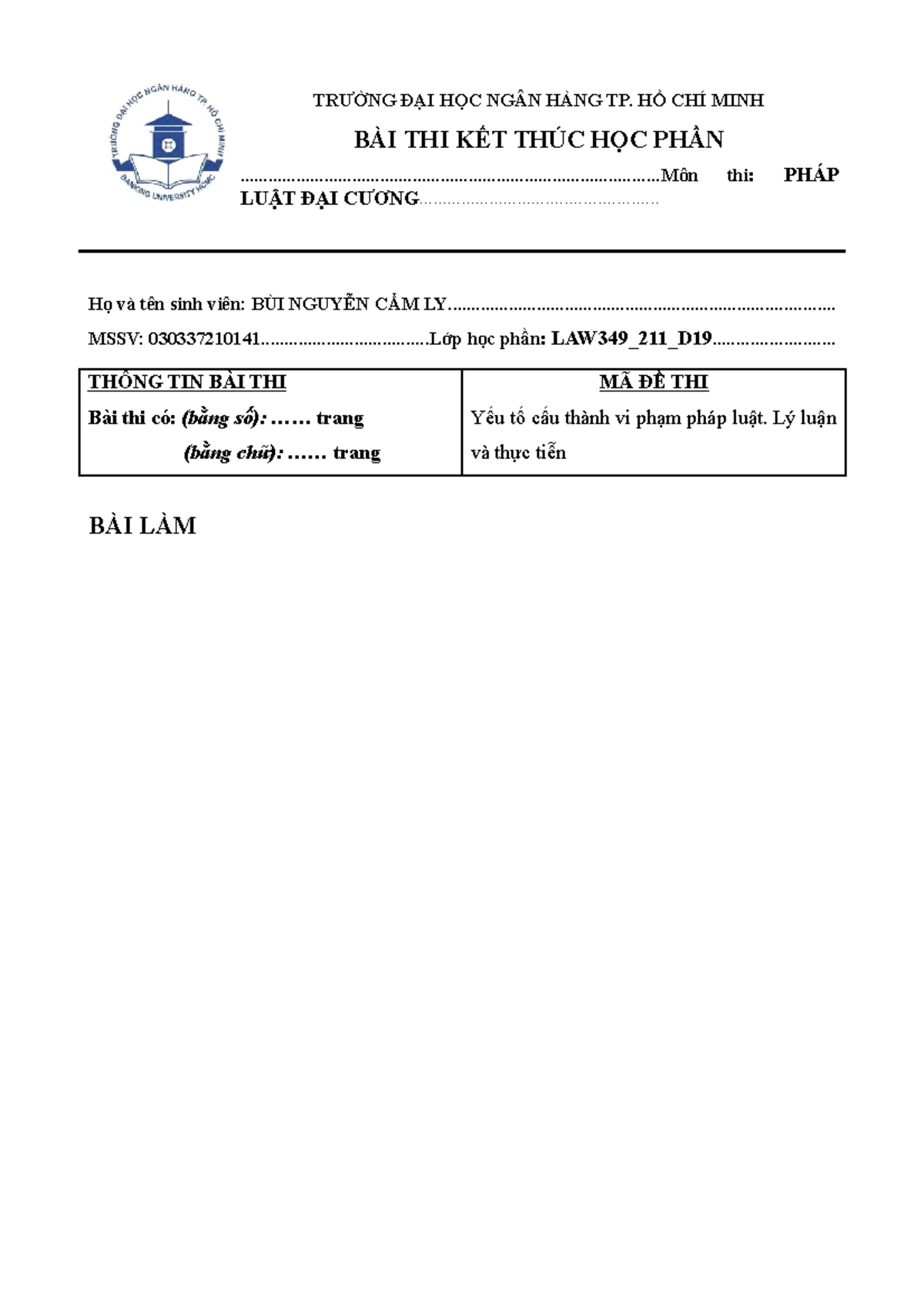 Mau Lam Bai Tieu Luan Mбє U Lг M Bг I Tiб ѓu Luбє N Trжїб њng дђбє I Hб њc Ngг N