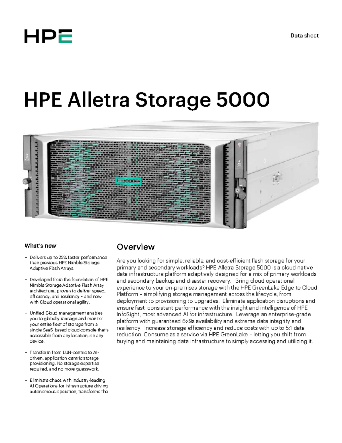 HPE Alletra Storage Technical Specifications and Requirements - Studocu