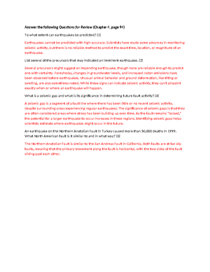 Chapter 6 Questions - Answer the following Questions for Review ...