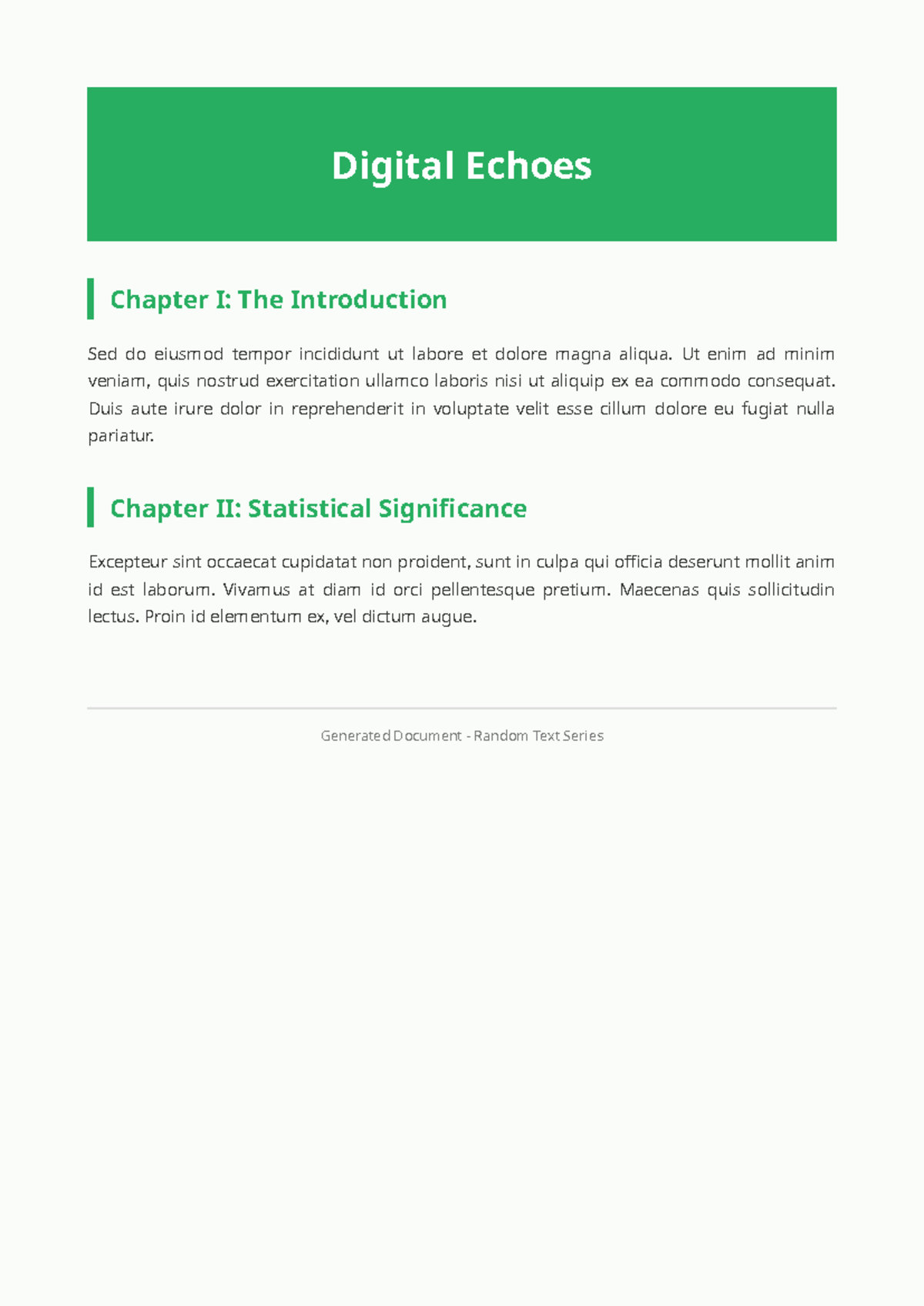 Random document 2 - Some notes - Digital Echoes Chapter I: The ...