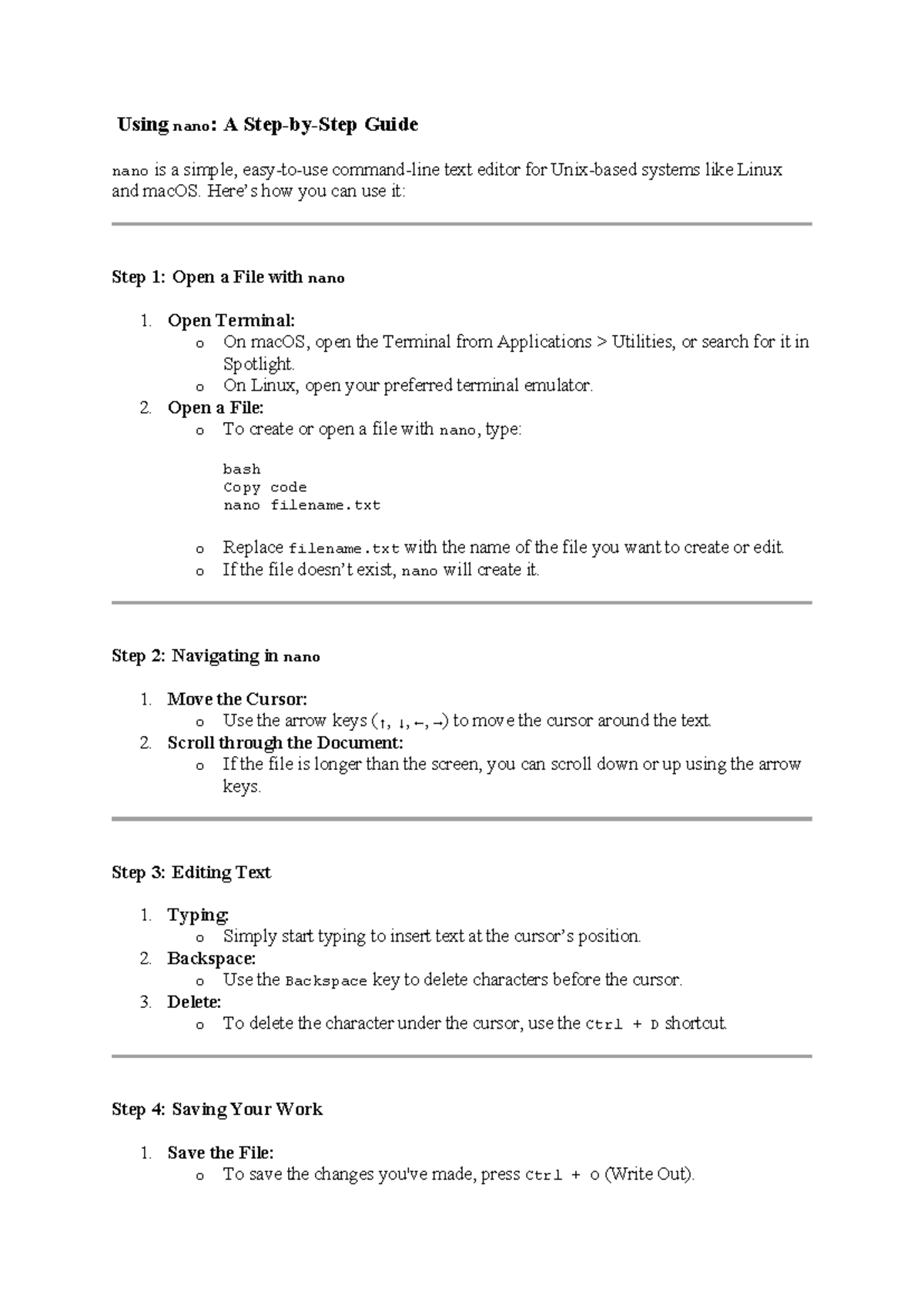 T3 Using nano sub tutorial - Using nano: A Step-by-Step Guide nano is a ...