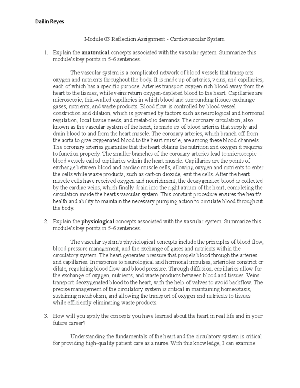 Module 2 reflection - In anatomical concept, our endocrine system ...