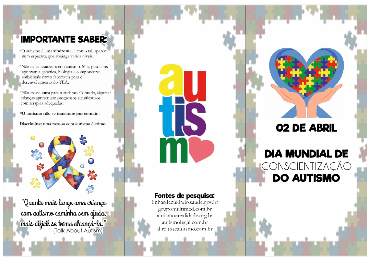 Autismo - IMPORTANTE SABER: autismo é uma síndrome, e como tal, aparece ...