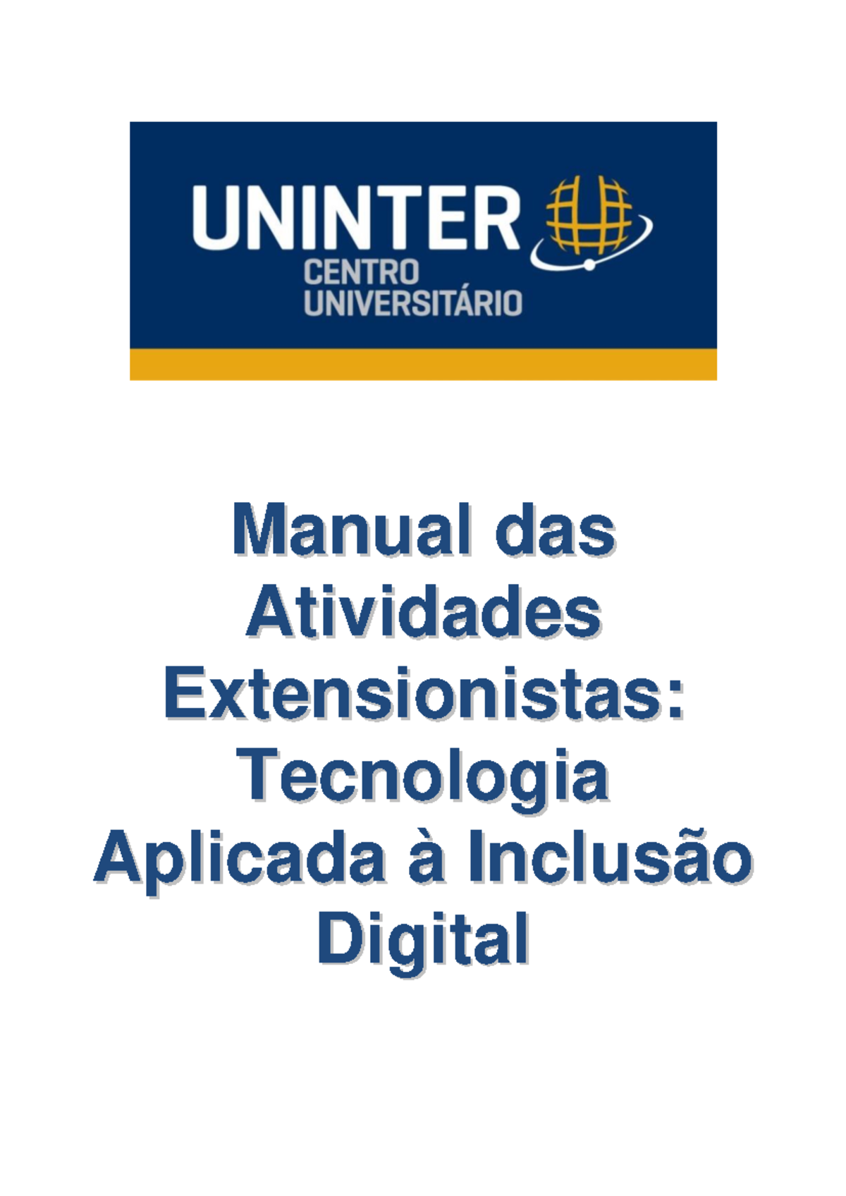 Atividades Extensionistas: Manual de Tecnologia Aplicada à Inclusão ...