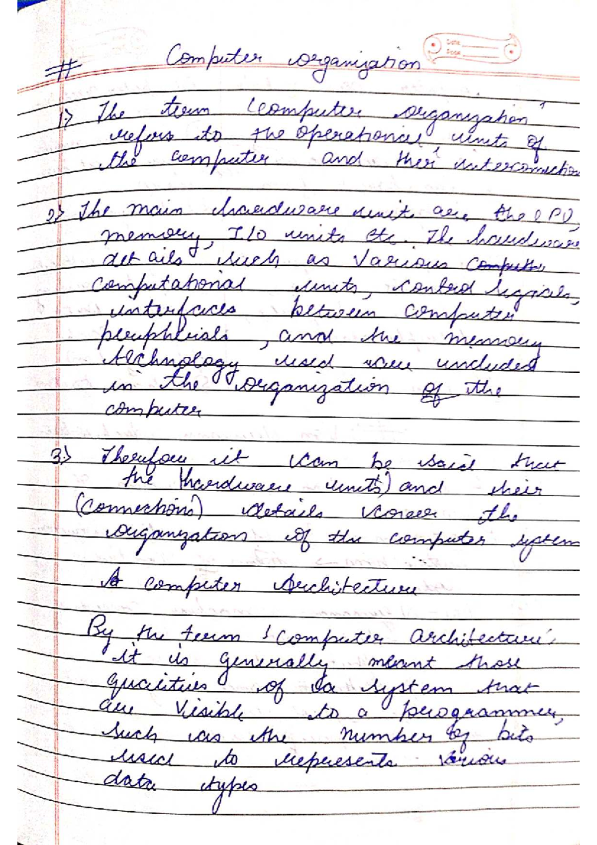 Computer Organization Notes (CS101): Understanding Architecture & Units ...