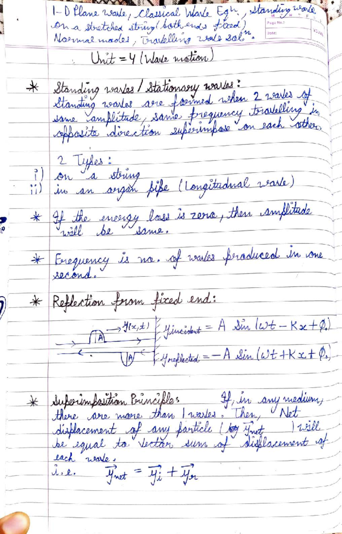 Wave Motion Study Notes (Course Code: OUVA) - Studocu