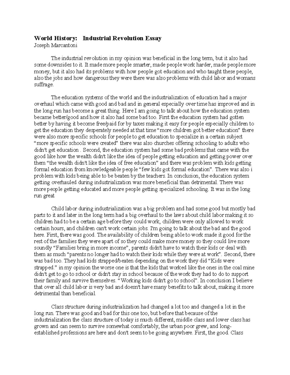 Informational Essay On World War Two - Thesis statement