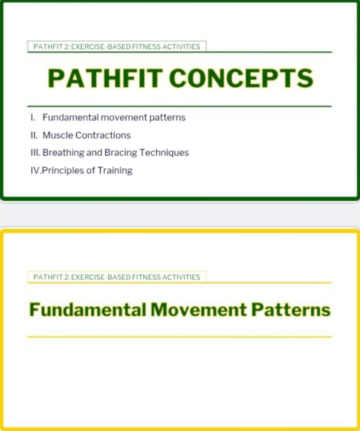 Pathfit QUIZ - EXERCISES - PATHFIT 2: FITNESS ACTIVITIES PATHFIT ...