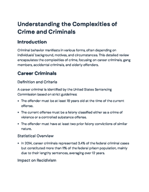 The Relationship Between Drug Abuse and Crime - Analysis and Statistics ...