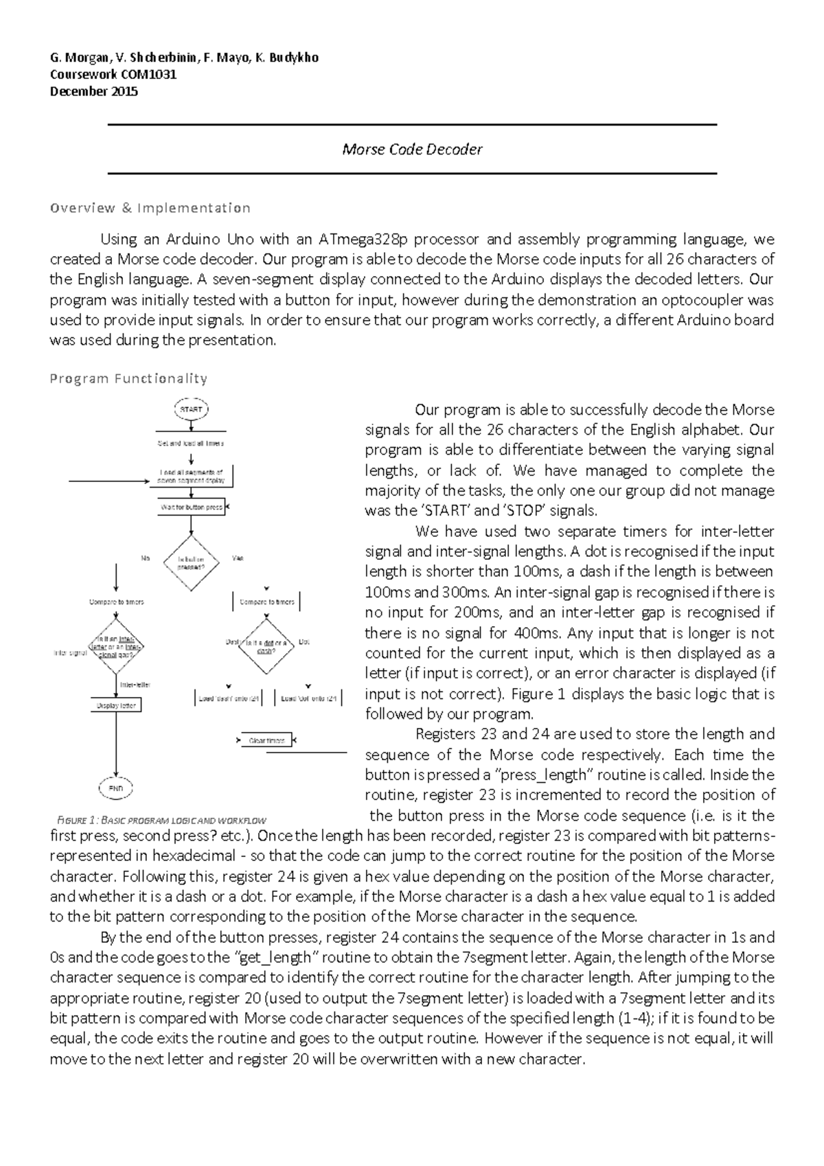 Morse Code Decoder Project - COM Coursework Overview and Implementation ...
