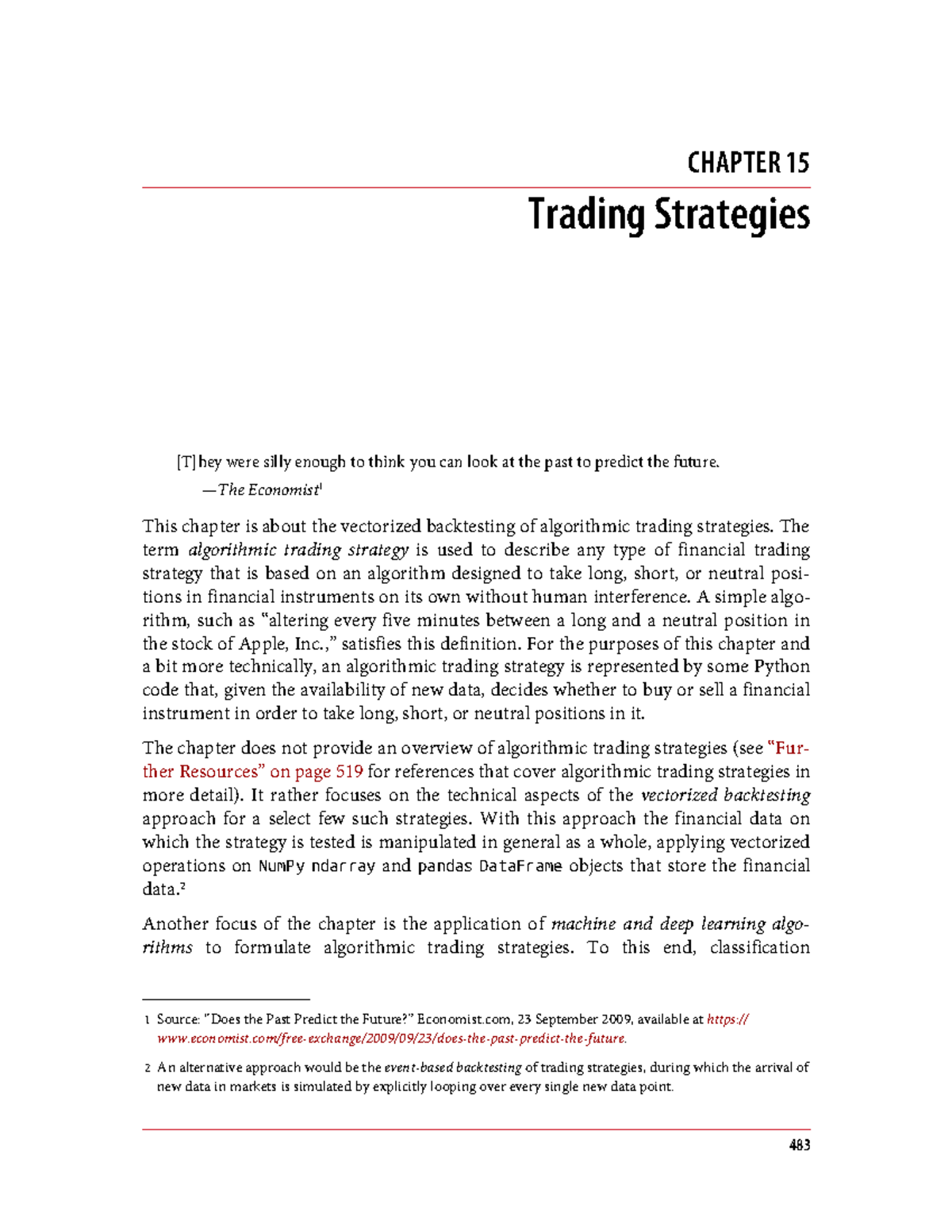 C15 - Vectorized Backtesting of Algorithmic Trading Strategies - Studocu