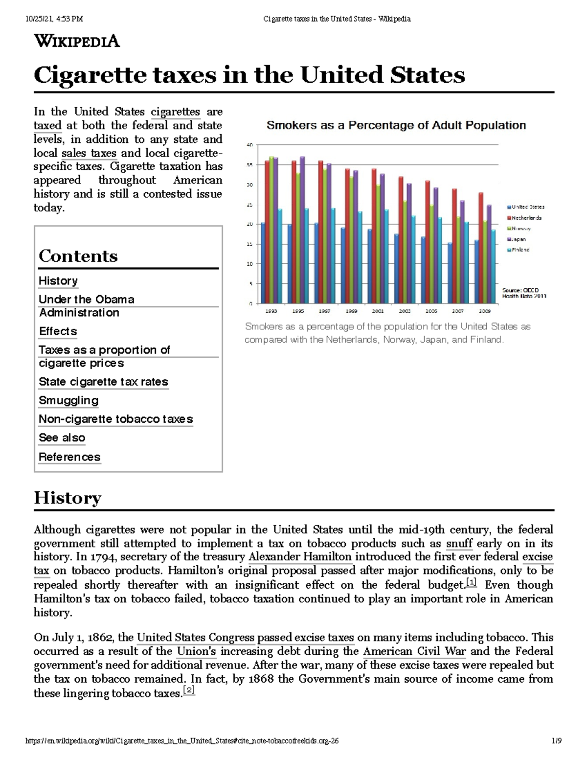 Case Study 2: Impact of Cigarette Taxes in the US and Smuggling Issues ...