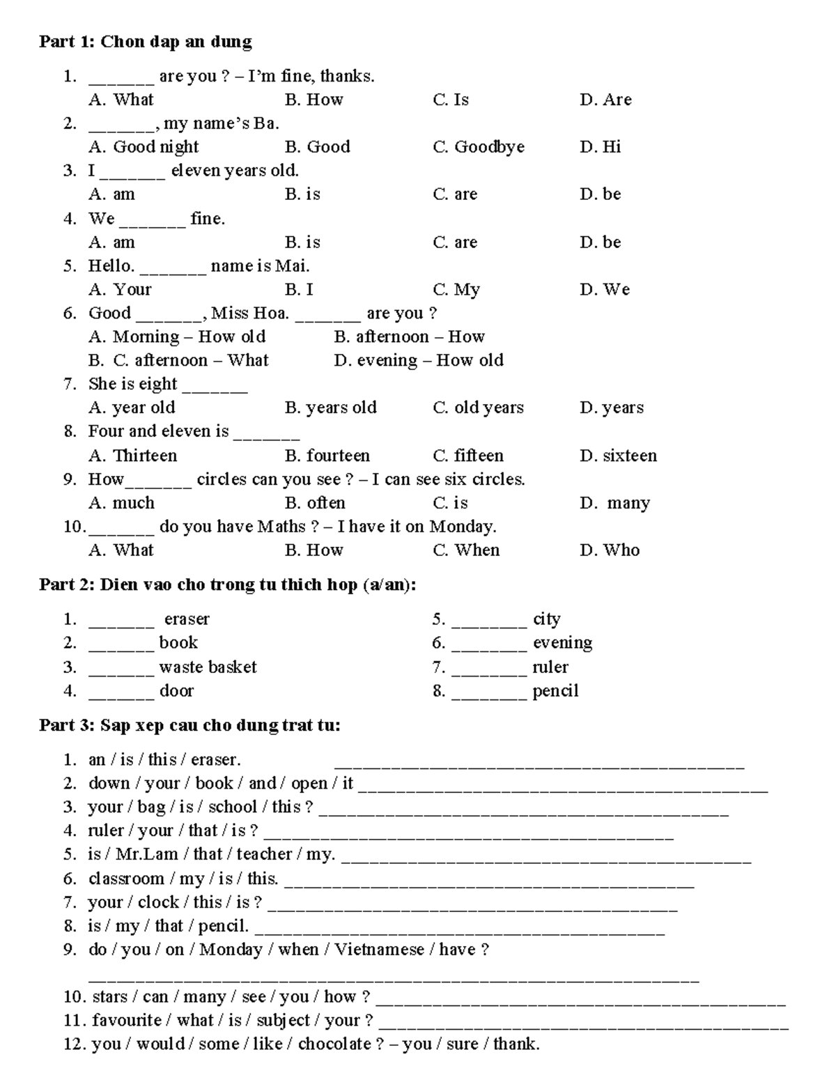 Tieng Anh 4 - Practice Exercises and Activities - Studocu