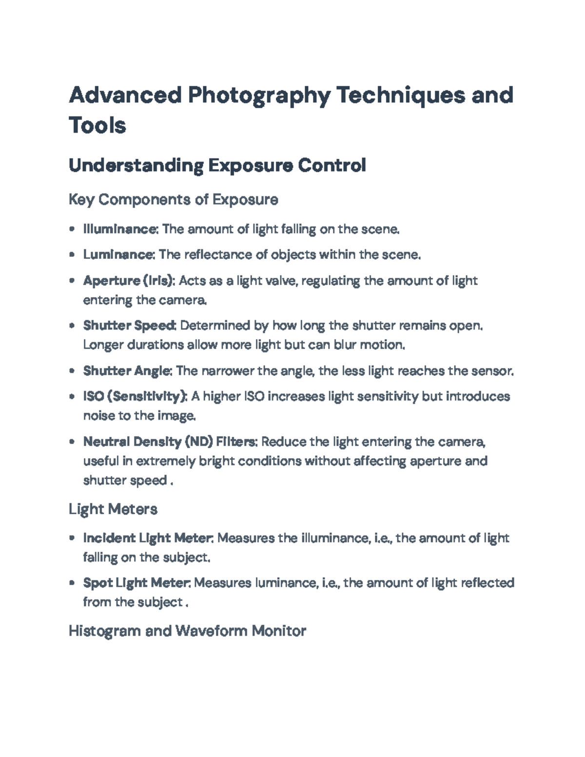 Advanced Photography Techniques: Mastering Exposure and Lighting ...
