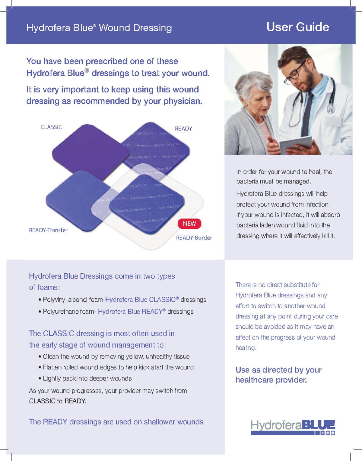 User Guide for Hydrofera Blue Wound Dressing (HFB)