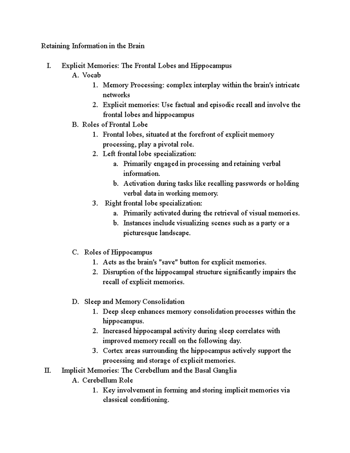 AP Psych Unit 9 - Comprehensive Notes on Memory Retention - Studocu