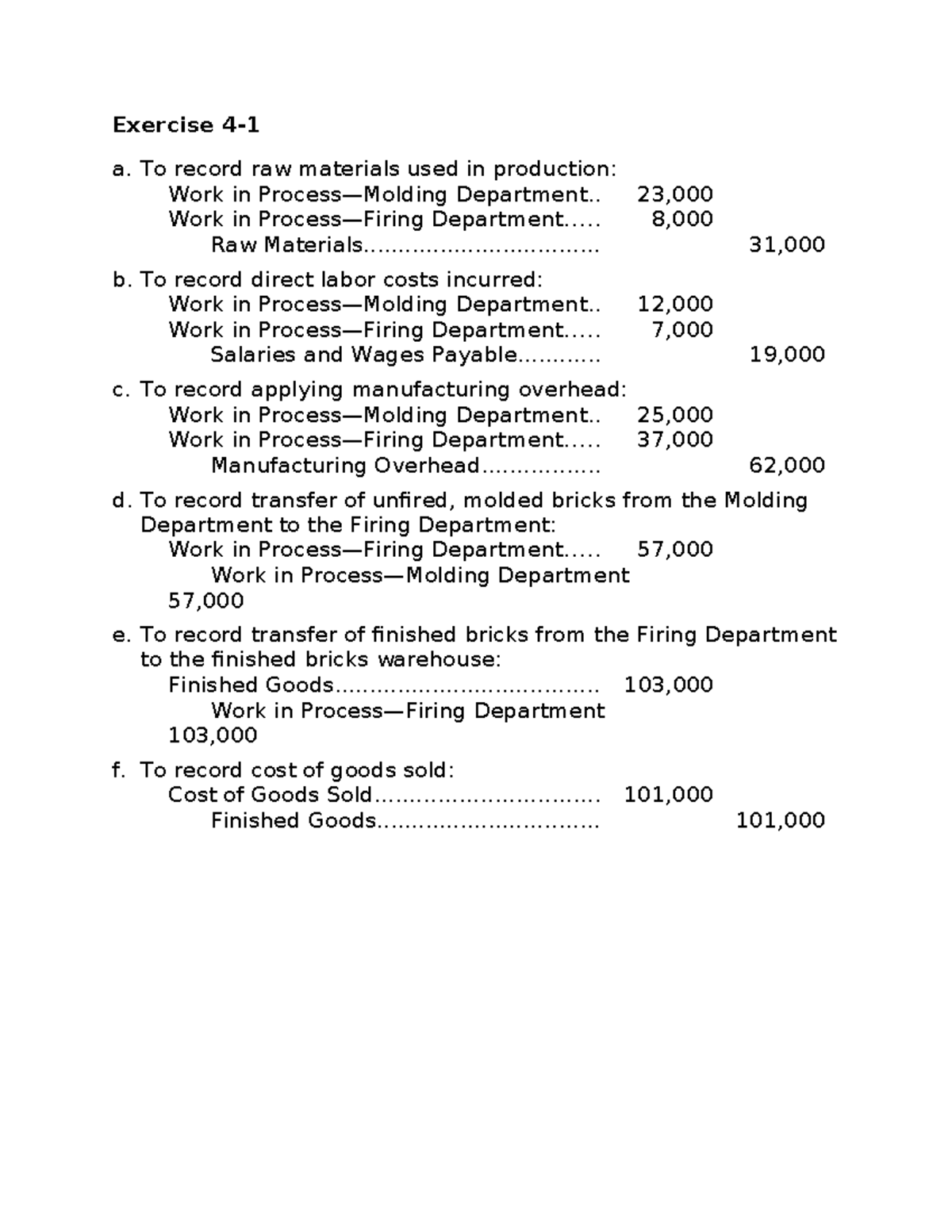 Solution to Chapter 4: Intermediate Cost Accounting Exercises - Studocu