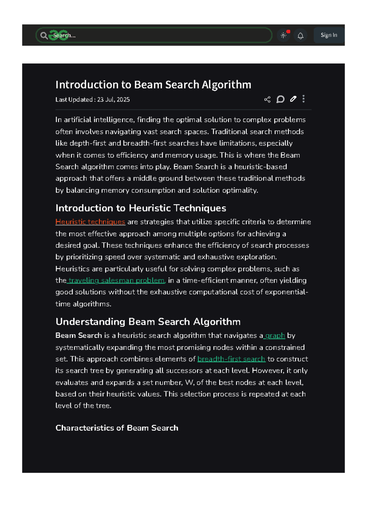 Introduction to Beam Search Algorithm (CS101) - Key Concepts ...
