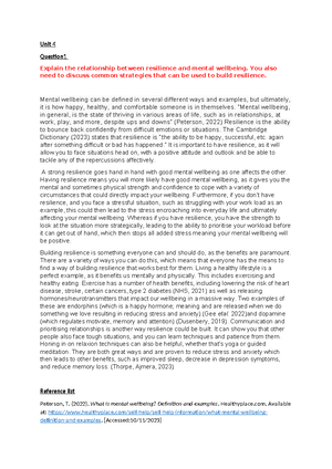 Unit 5 - unit 5 assignment - Unit 5 Exploring the Structure and ...