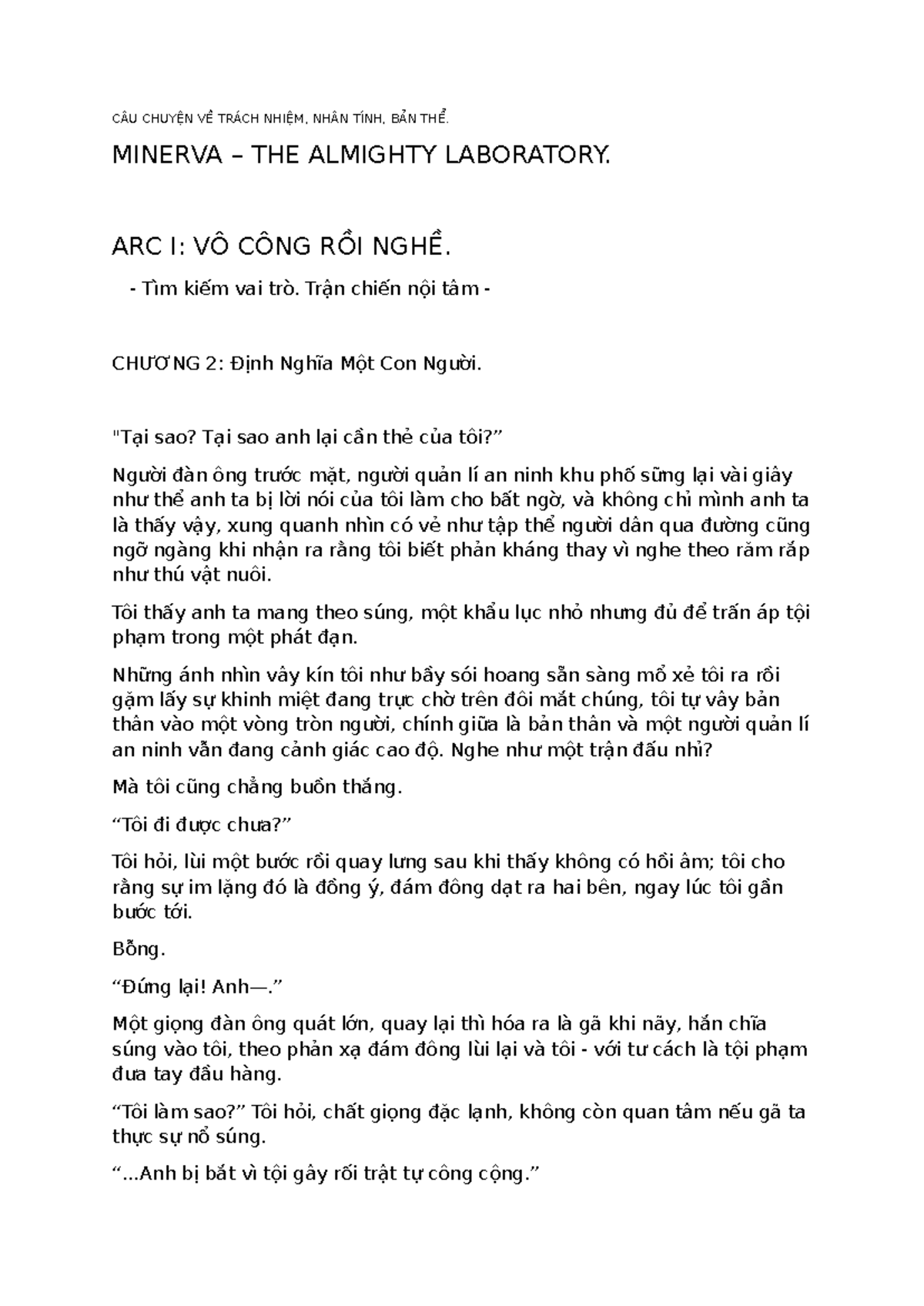 Chương 2: Định Nghĩa Một Con Người - Câu Chuyện Về Trách Nhiệm - Studocu