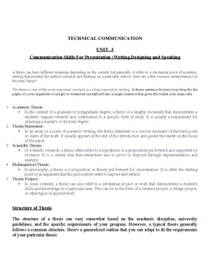 Technical Communication PYQs - BTECH SEM III Theory Exam 2021 - Studocu