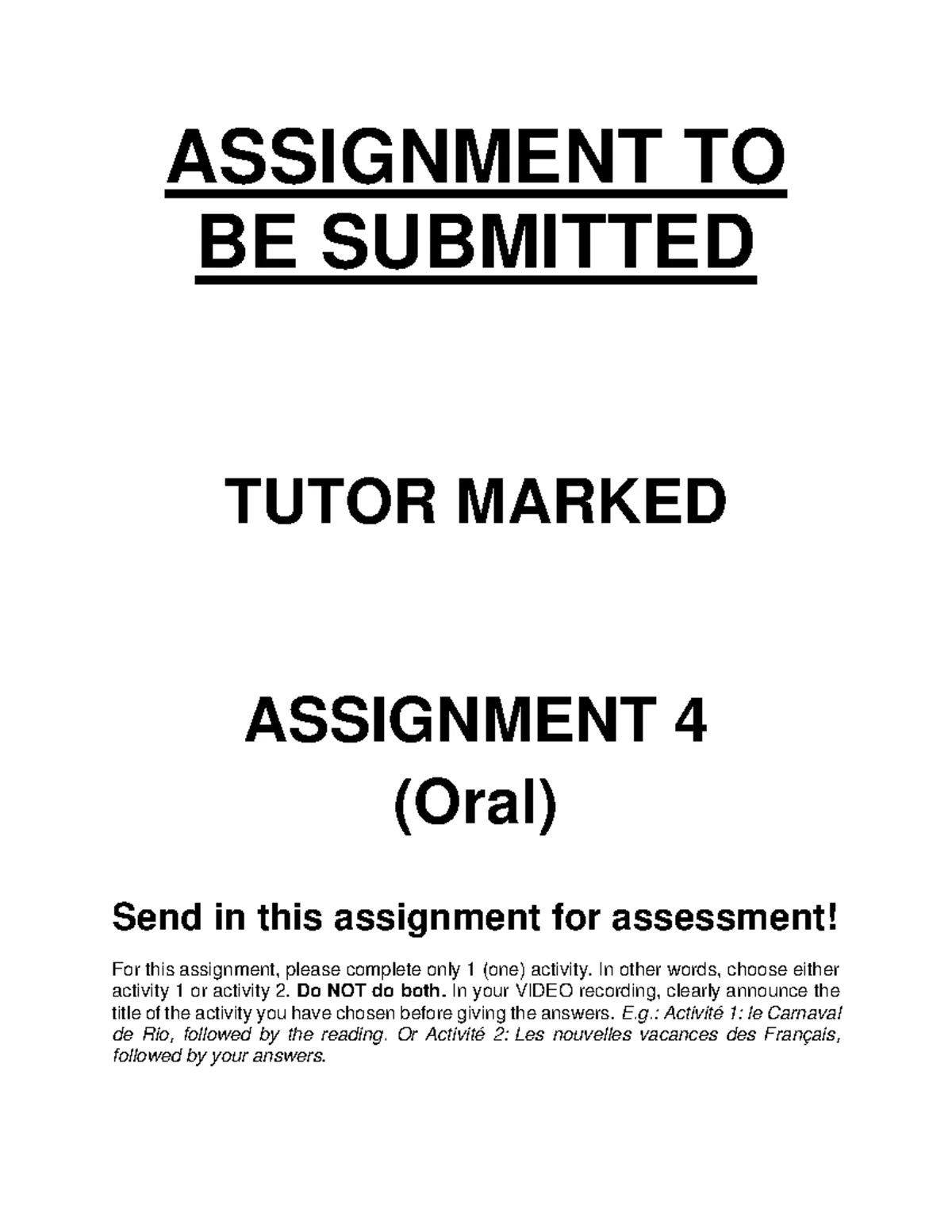 FRC1501: Tutor Marked Assignment 3 - Comprehension & Written Tasks ...