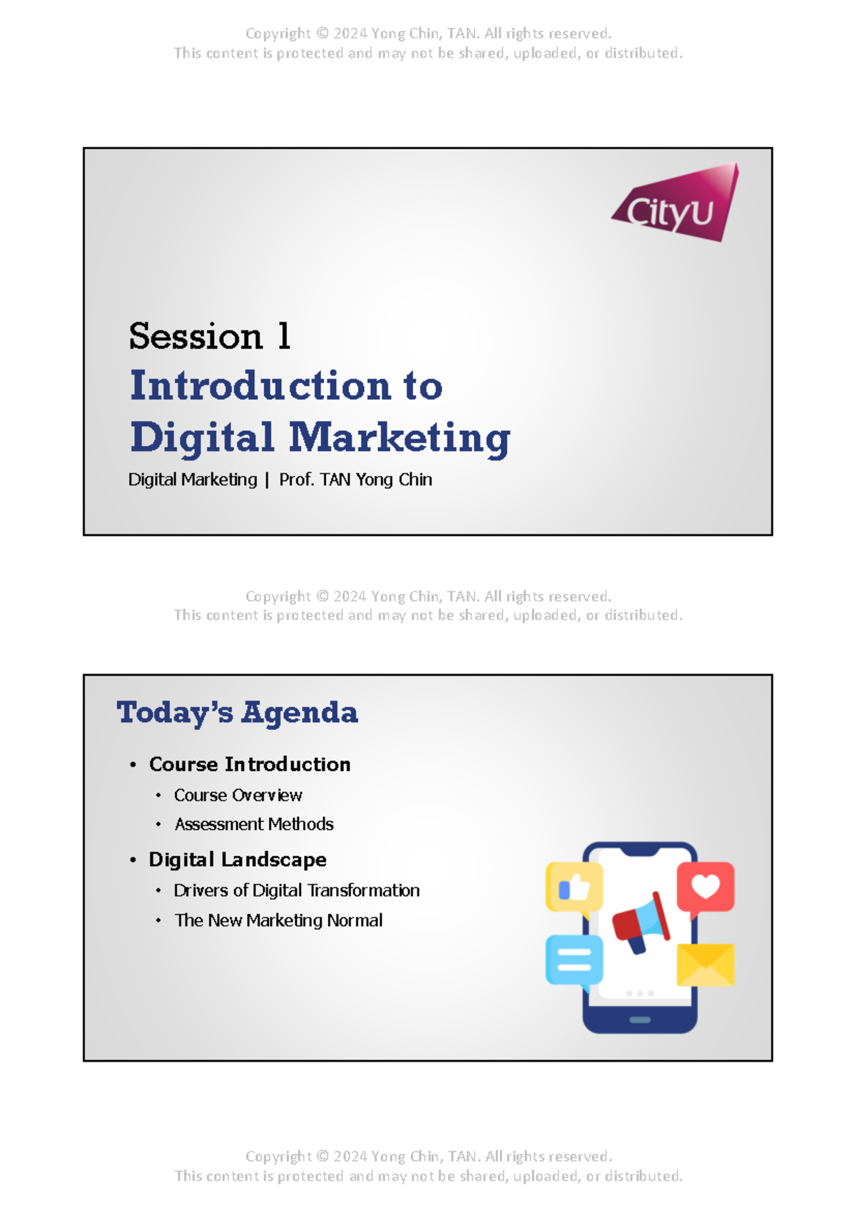 MKT4628 Digital Marketing: Introduction and Course Overview - Copyright ...