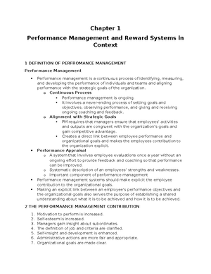 Chapter 2 - Performance Management System Process - Chapter 2 ...
