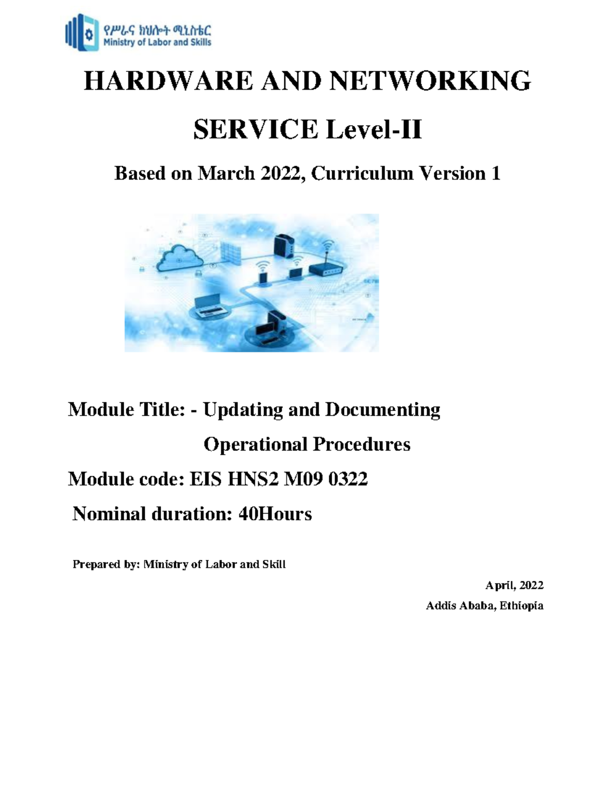 HNS - M09 Updating and Documenting - HARDWARE AND NETWORKING SERVICE ...
