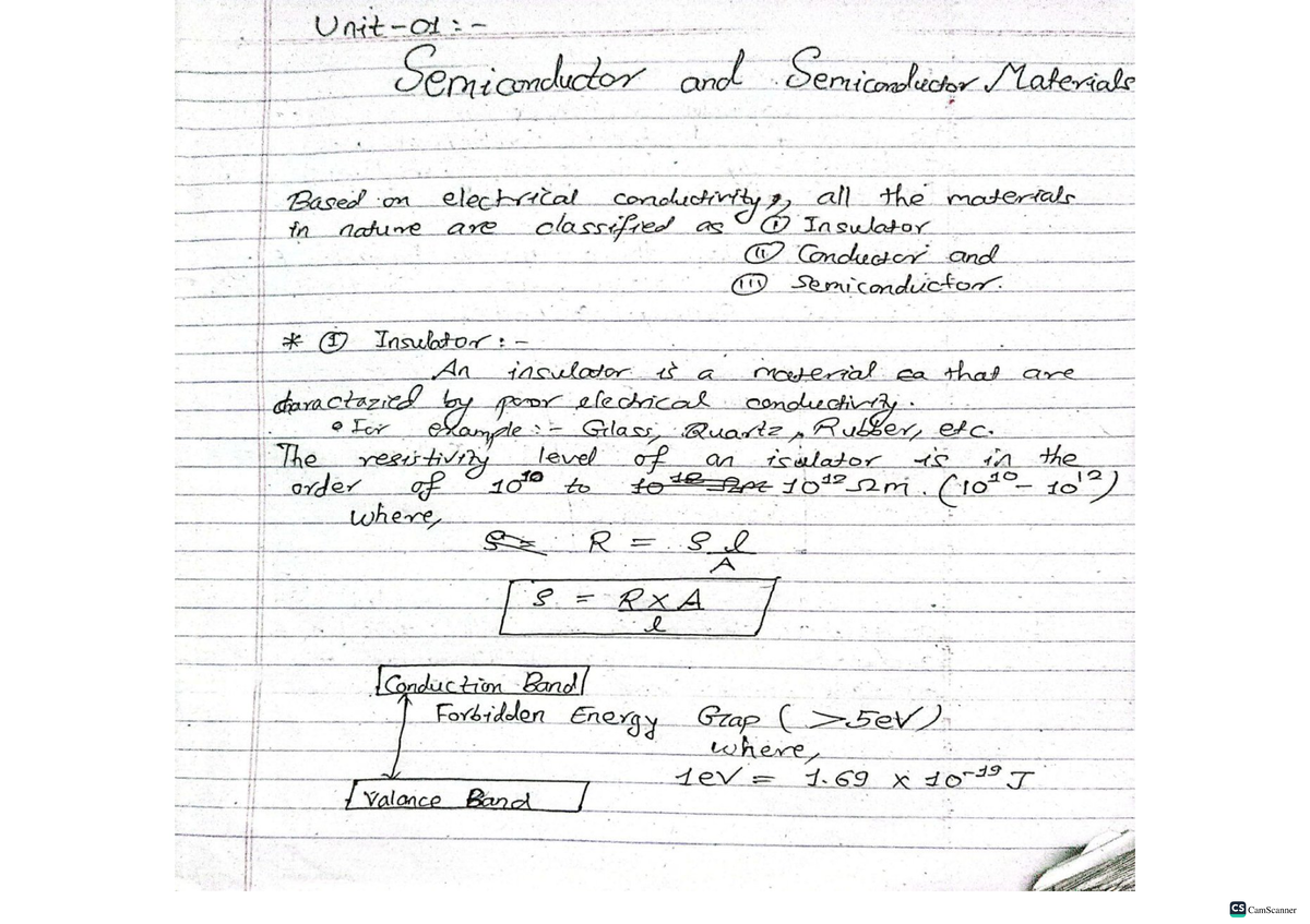 EDC Notes - Semiconductor and Semiconductor Materials Based on ...
