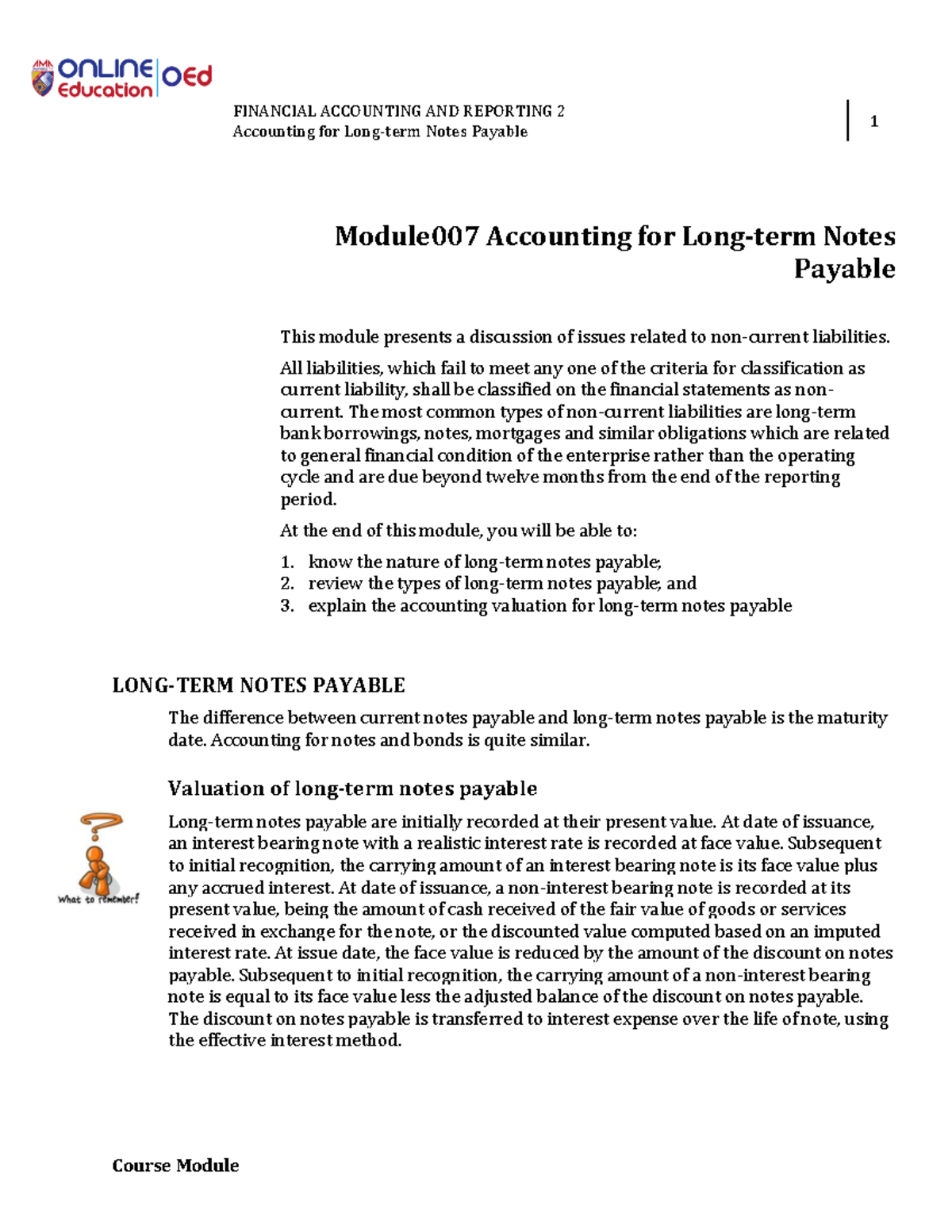 FINANCIAL ACCOUNTING AND REPORTING 2: Long-term Notes Payable Insights ...