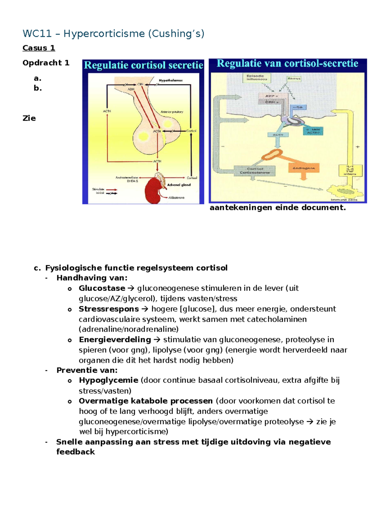 SE Werkcollege 11 - Hypercorticisme en Cushing Syndroom Casus Analyse ...