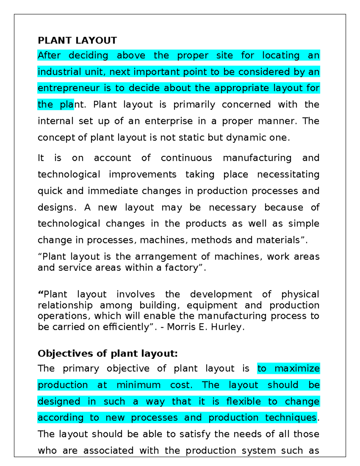 Chapter 6: Plant Layout and Design Principles for Industrial Units ...