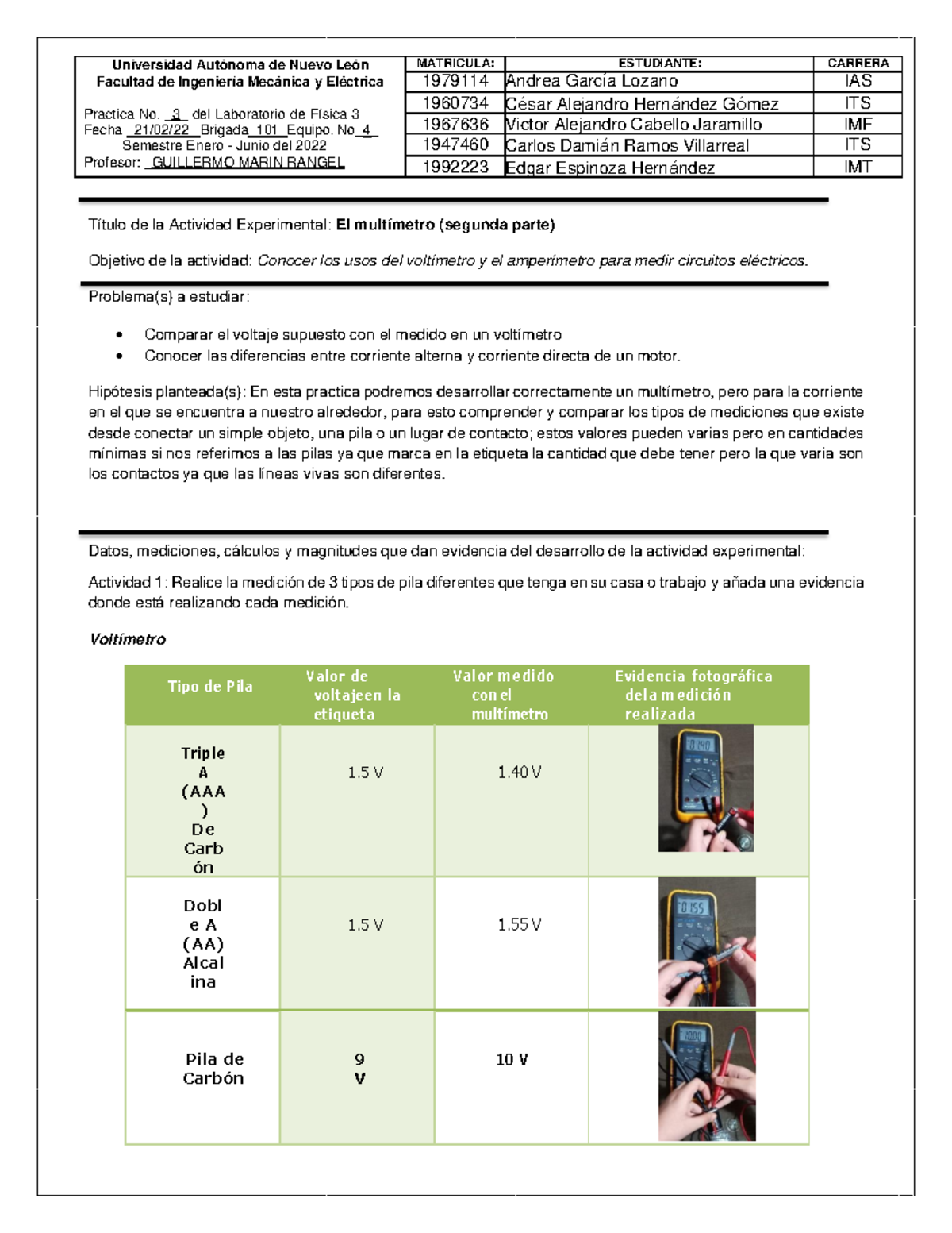 Practica 3 lab de fisica tres - Universidad Autónoma de Nuevo León ...