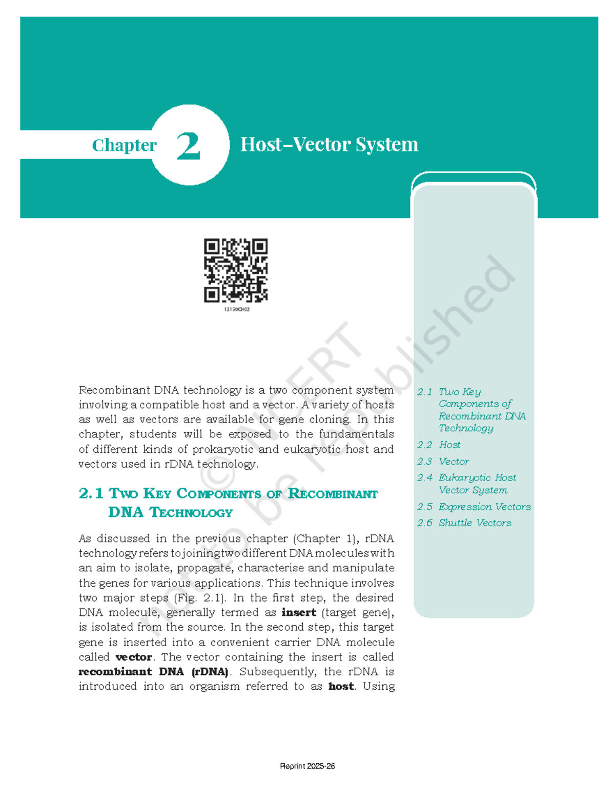 Lebt102 - Chapter 2: Host-Vector Systems in rDNA Technology - Studocu