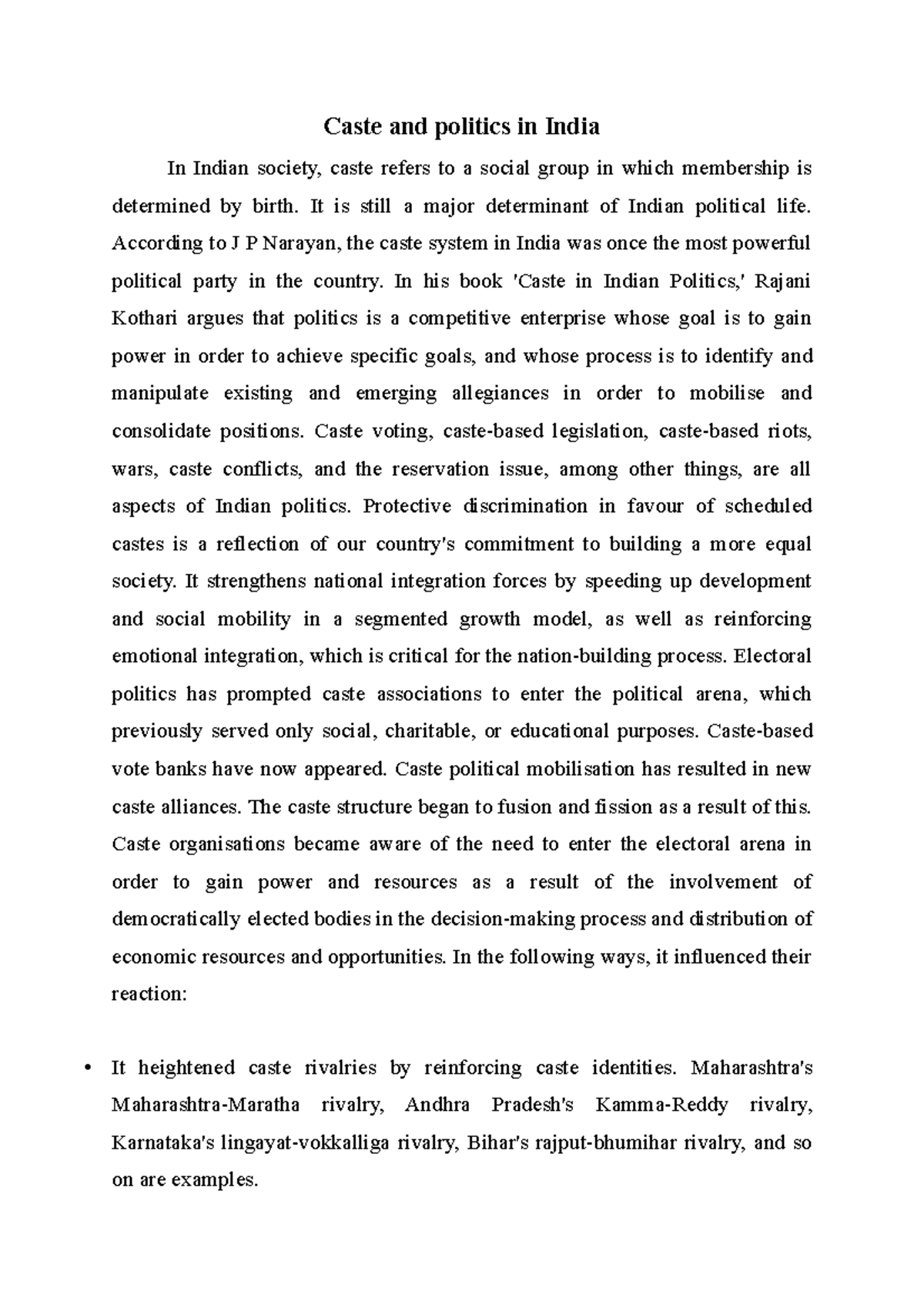 Caste and politics in India - It is still a major determinant of Indian ...