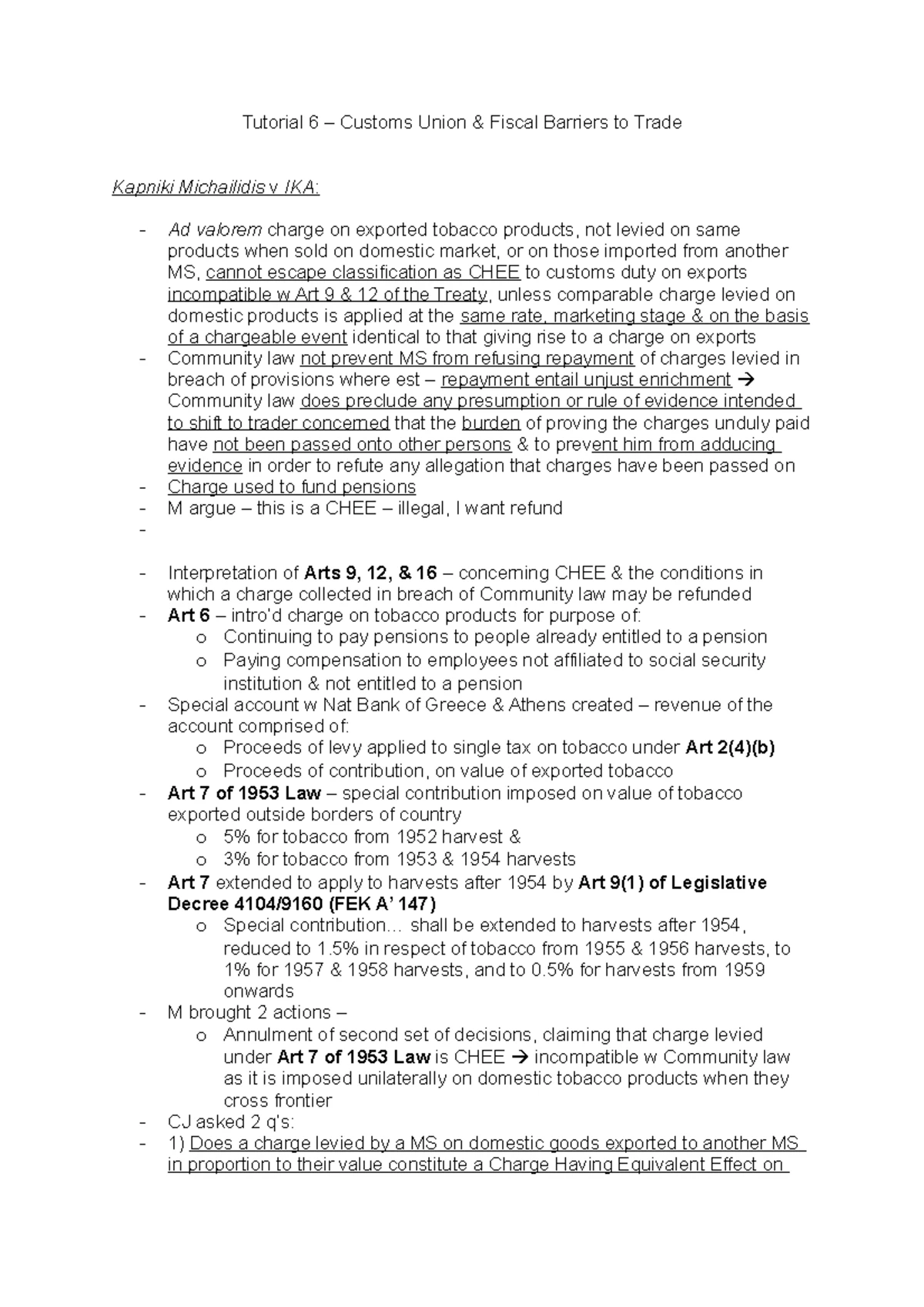 Tutorial 3 - Law of the European Union 2021- TUTORIAL THREE: DIRECT ...