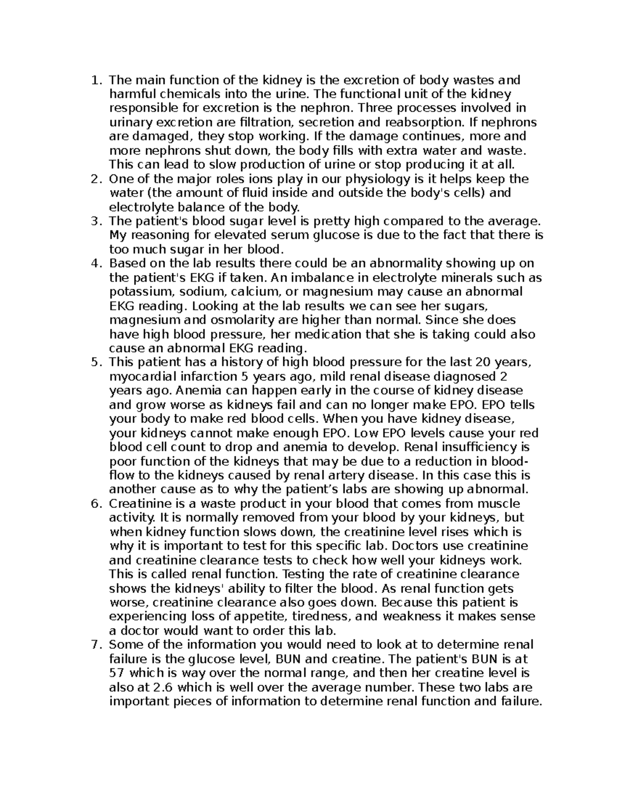 Urinary System Overview - Lecture Notes on Renal Function and Disease ...