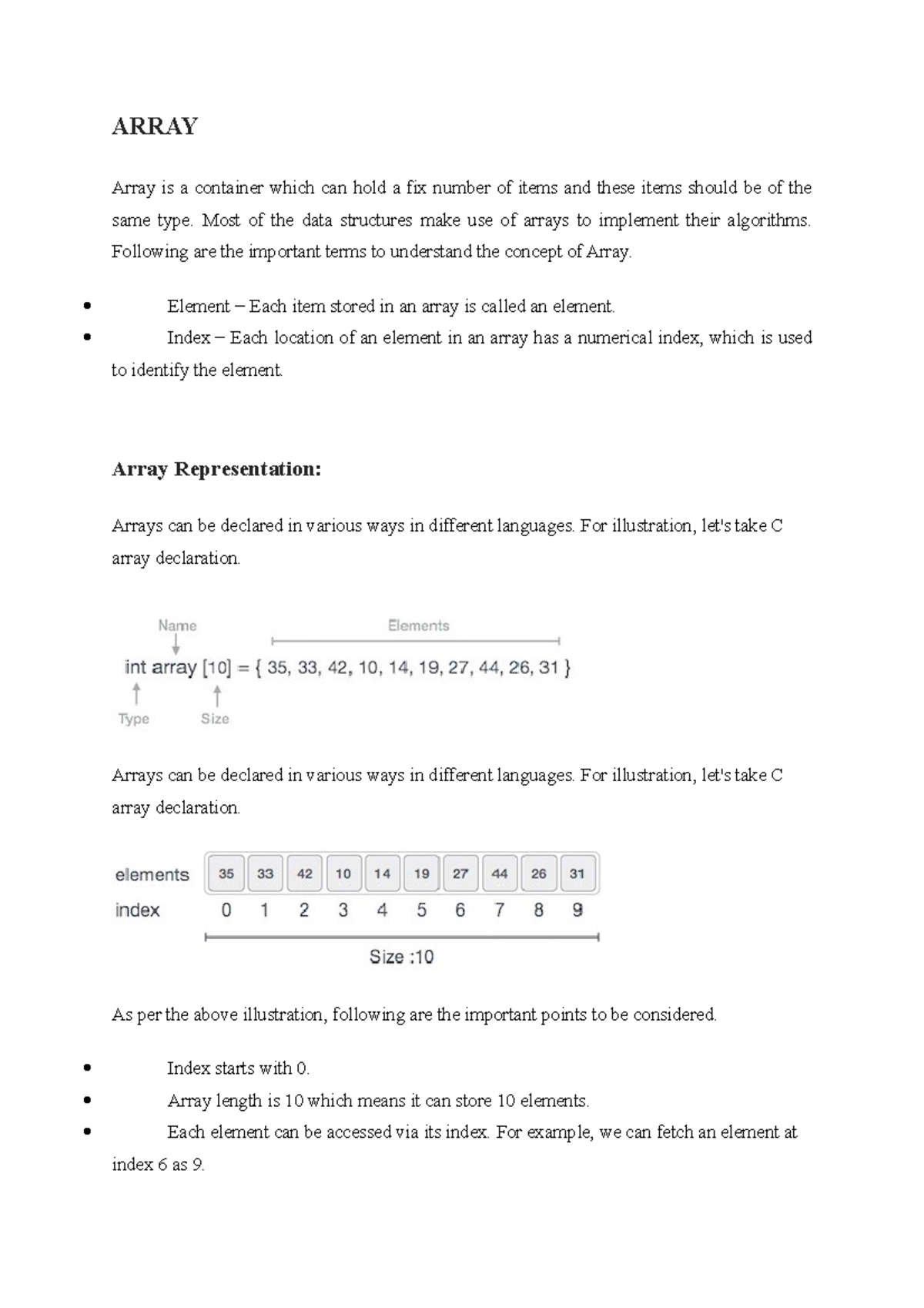 Lecture Topic 2 - Understanding Arrays and Stacks in Data Structures ...
