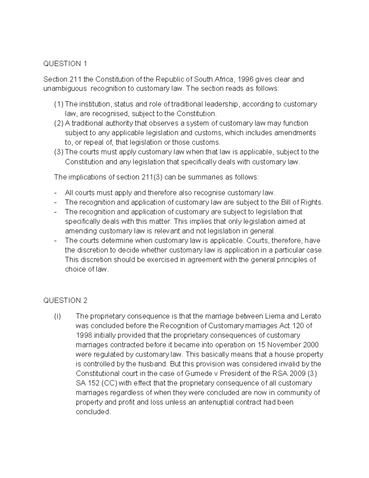 Exam Practice Questions and Answers for LCP4801 - Studocu