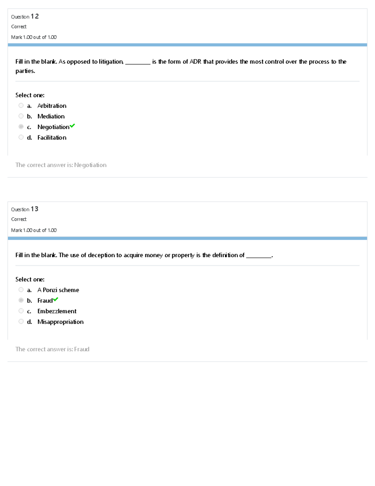 Graded Quiz Unit 3 Review Answers for BUS 3305 Business Law & Ethics ...
