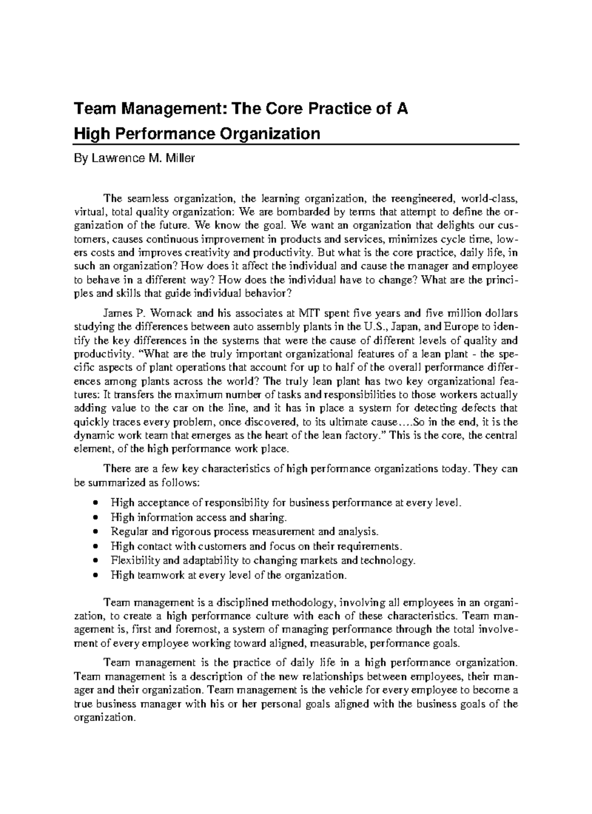 Team-Management - hhh - Team Management: The Core Practice of A High ...