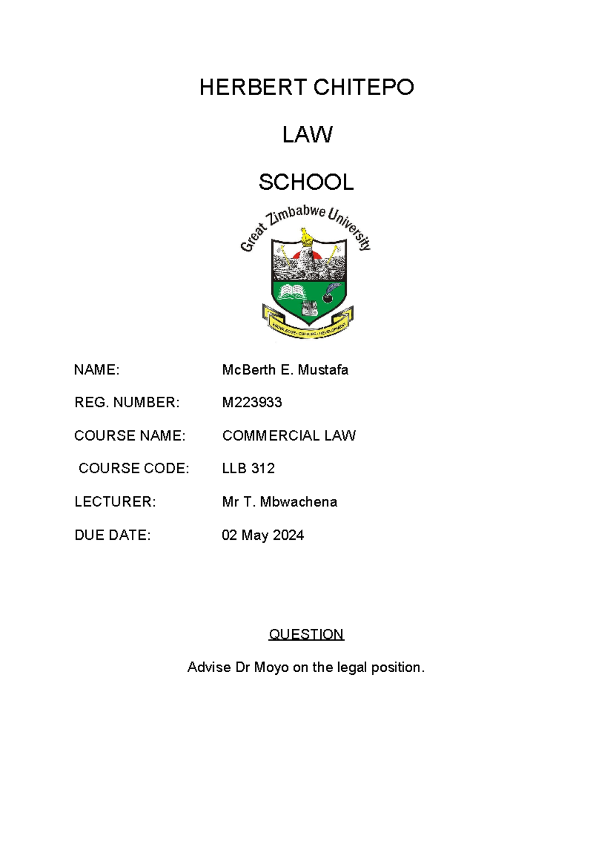 LLB 312 Commercial Law: Analysis of Risk Passing in Sale Contracts ...