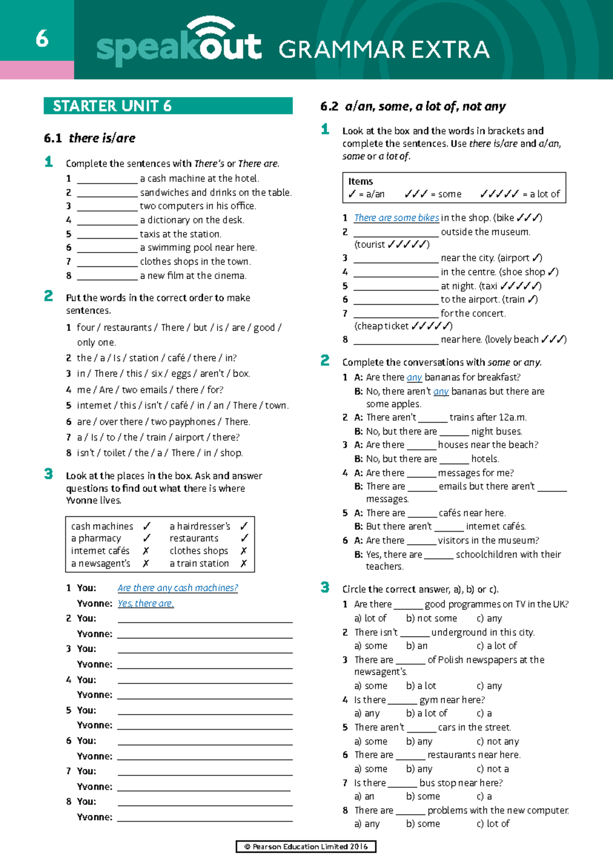 Inglés Física: Grammar Extra Unit 6 Exercises and Answers - Studocu