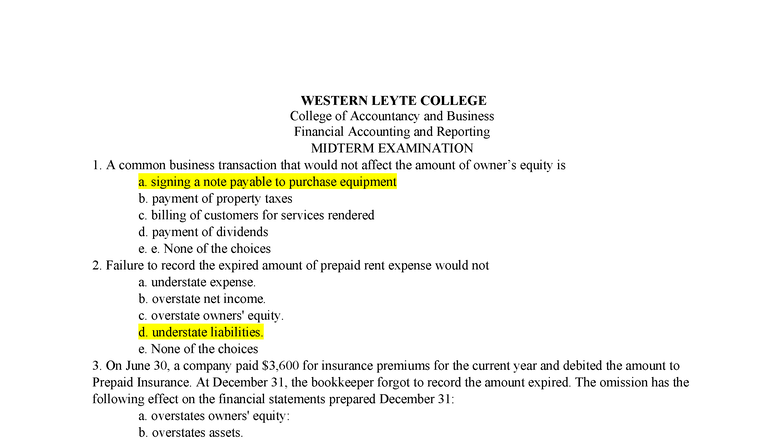 FAR Midterm Exam Notes - Financial Accounting & Reporting - Studocu