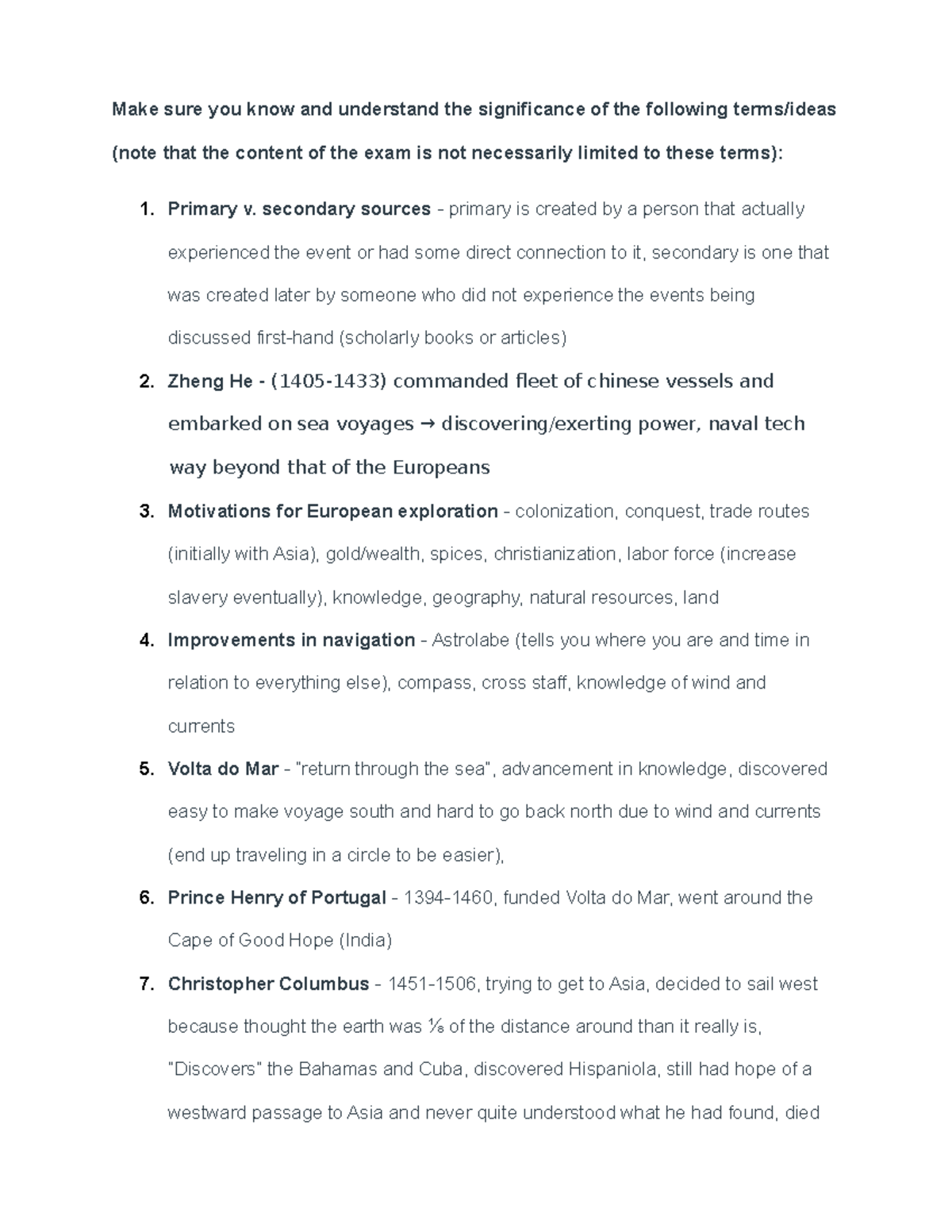Midterm Study Guide for World History II: Key Terms & Concepts - Studocu