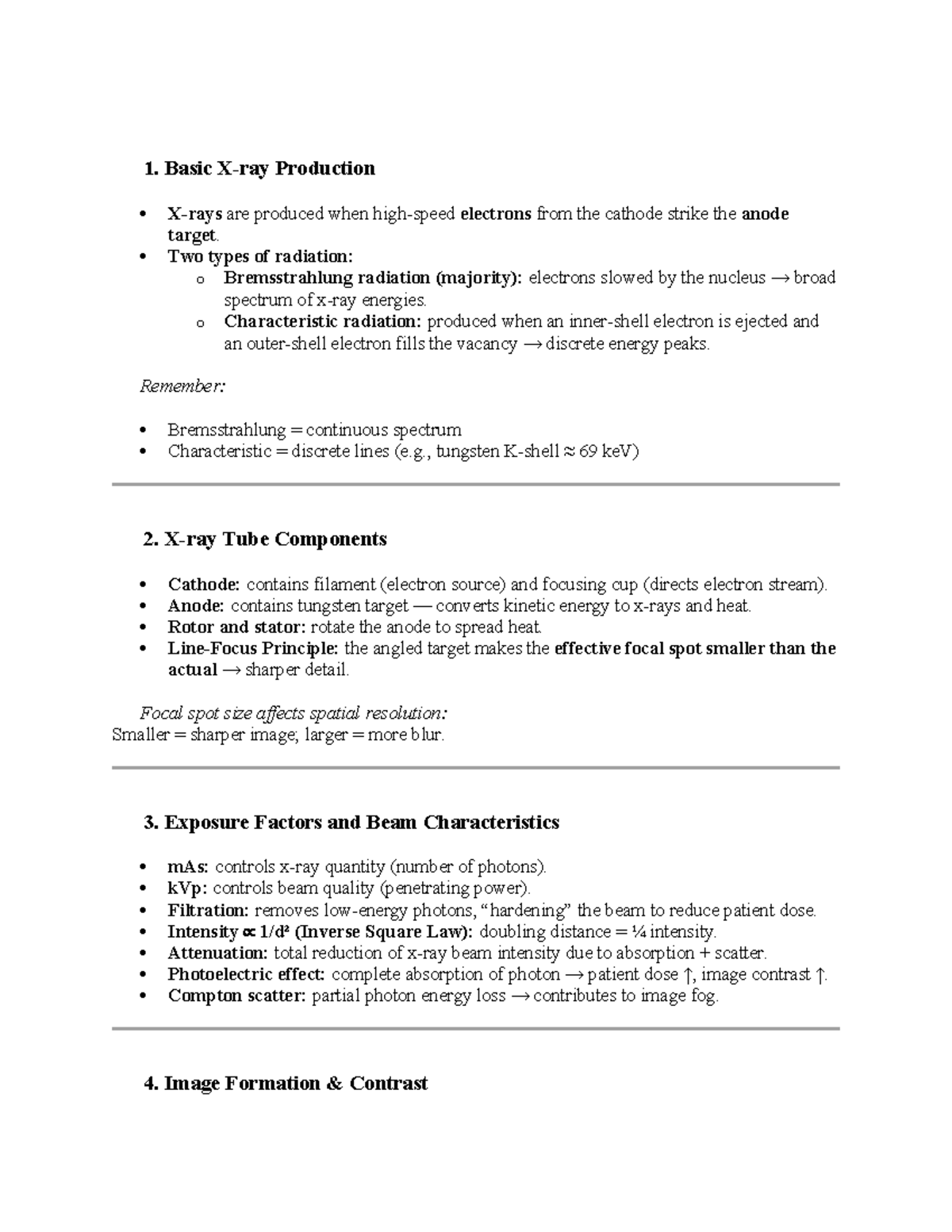 Fundamentals of Radiology: IN Cluster 1 Study Guide - Studocu