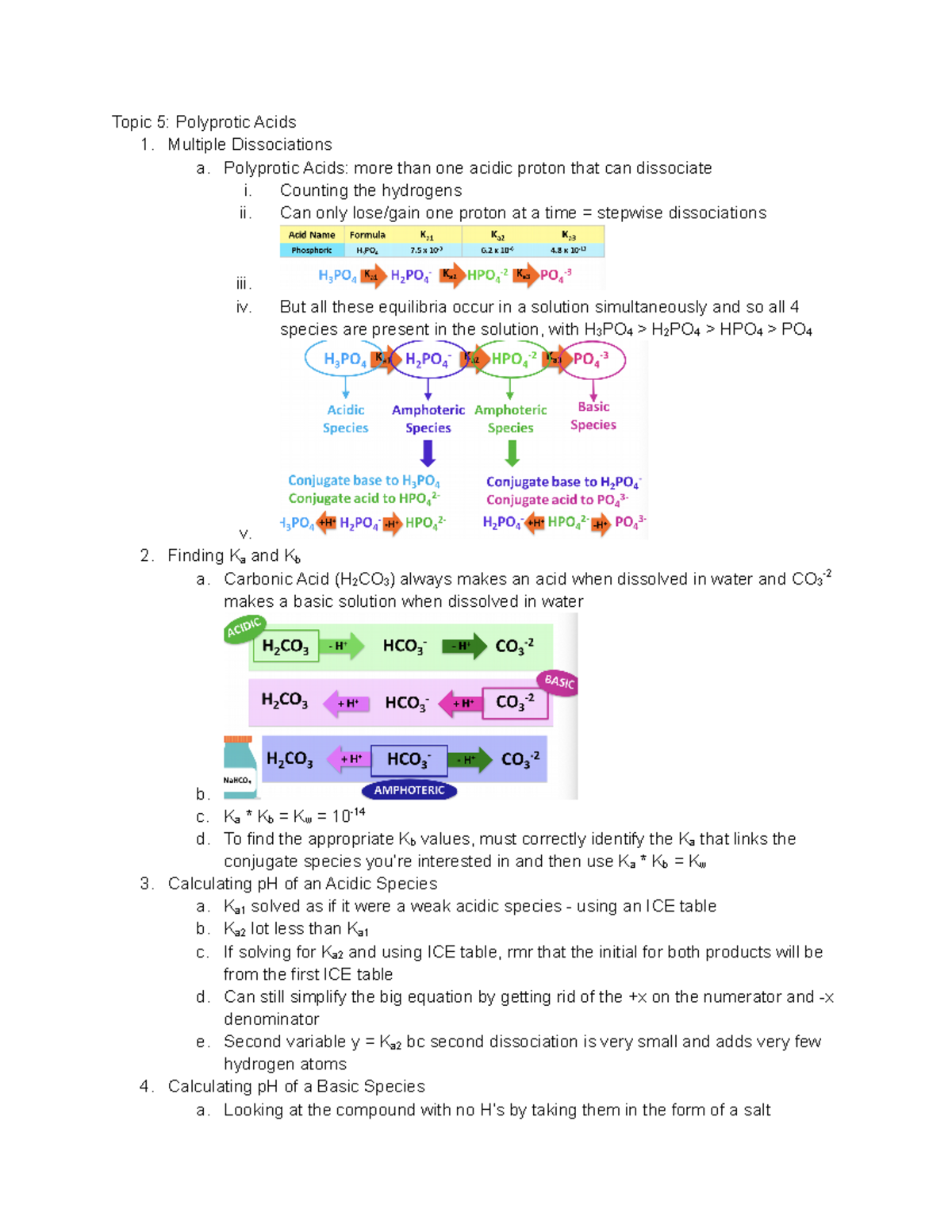 Topic 5 Polyprotic Acids - Topic 5: Polyprotic Acids 1. Multiple ...