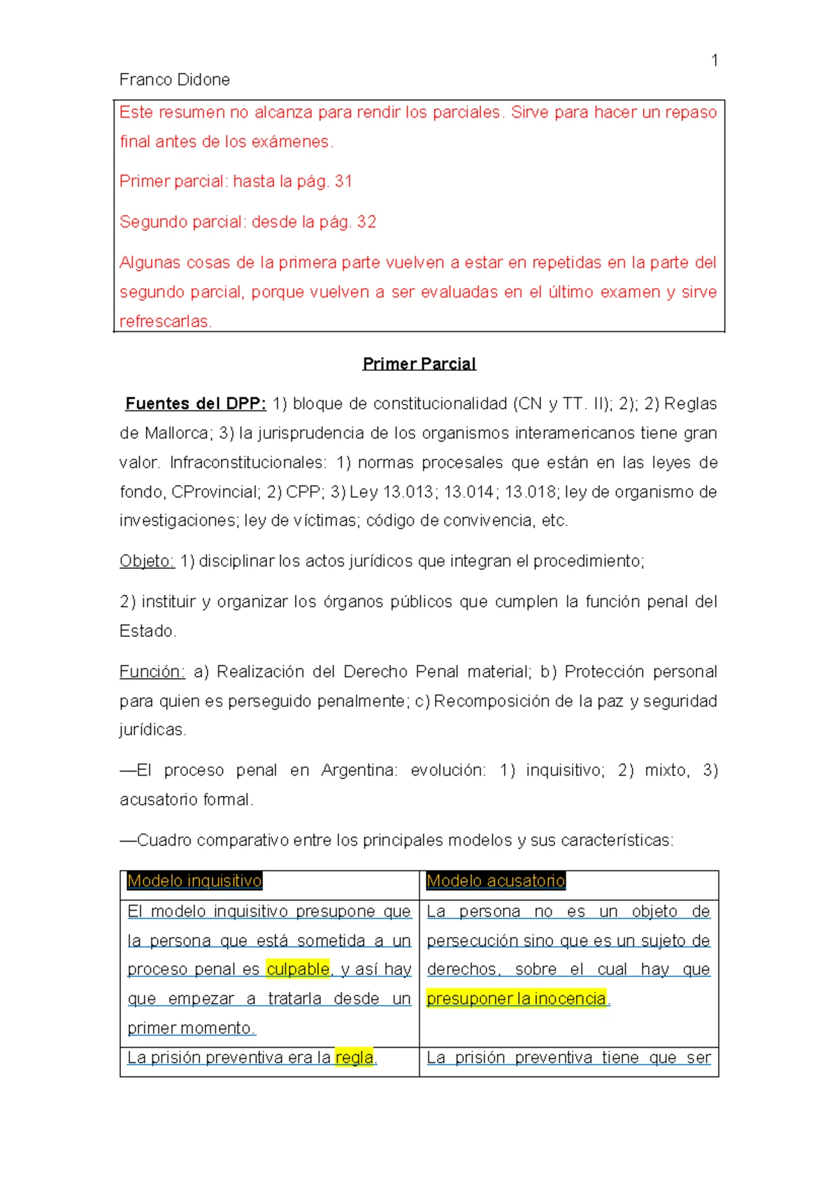 Resumen de Derecho Procesal Penal - Unidad 1 y 2 (DP-101) - Studocu