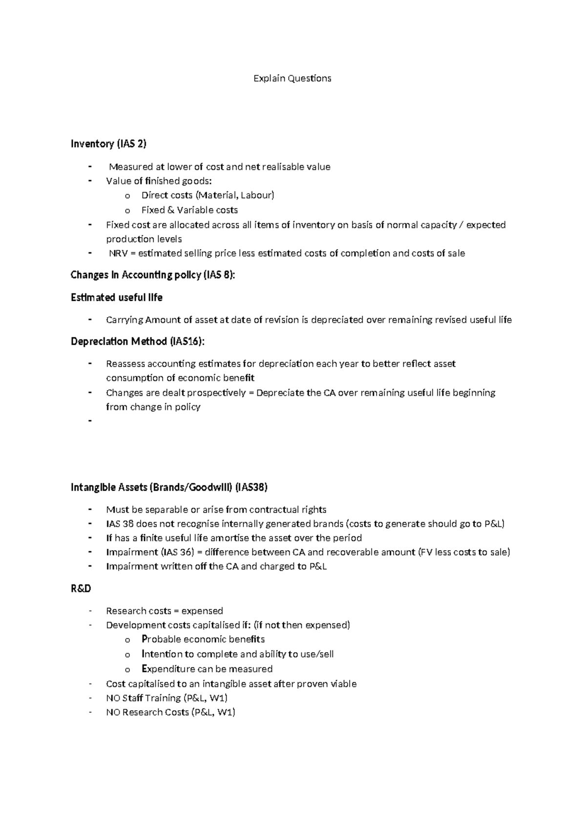 IAS 2 Inventory Valuation and Related Accounting Policies Overview ...